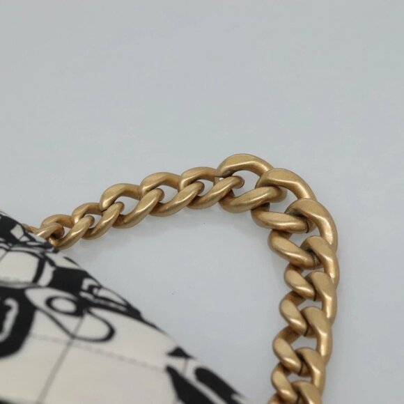 CHANEL Mini Matelasse 20 Chain Single Flap Bag Nylon 2way White CC Auth - Picture 10 of 16